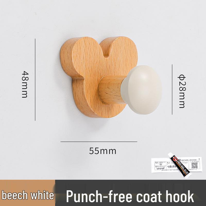 Luxury Solid Wood Wall-Mounted Coat and Hat Hook Rack