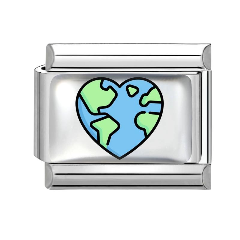 Y2K Dreamy Blue Purple Butterfly Tai Chi Flower Crab Bow Italian Charm Links Fit 9mm Stainless Steel Bracelet DIY Making Jewelry