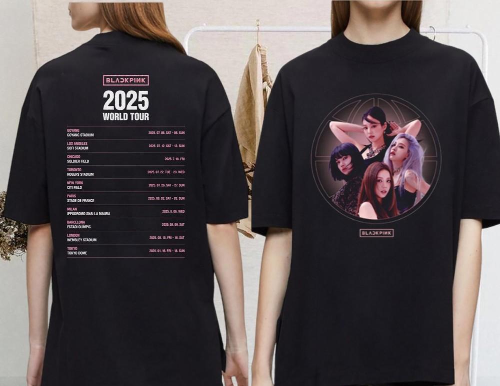 Black Pink 2025 Concert Tee Black Pink World Tour 2025 T-Shirt Jisoo Jennie Li Unisex T-Shirt
