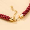 Heart Pendant Woven Twist Necklace for Women Jewelry Gift Holiday Party Wear Accessory