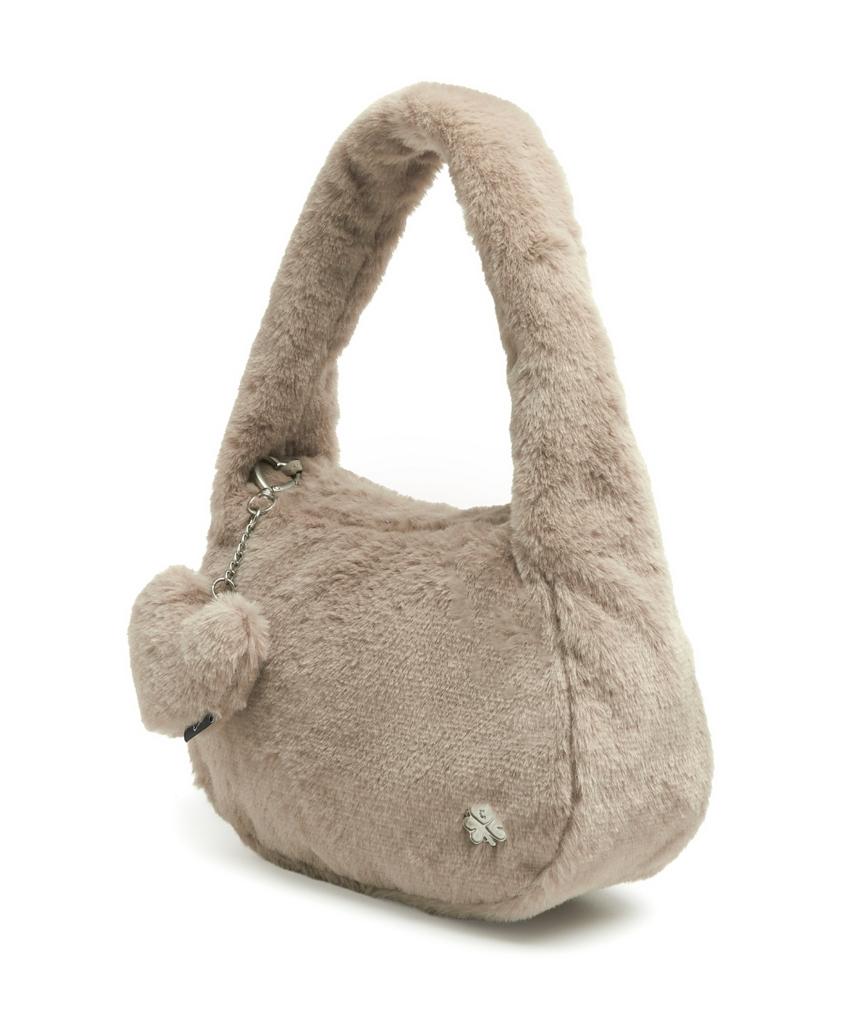 Mark Gonzales Women'S Club Fluffy Handbag - Mocha