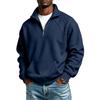 Men's Winter Casual Sweatshirt with Stand Collar and Raglan Sleeve, Color Pullover