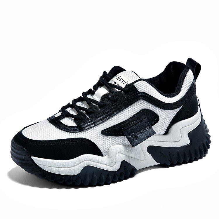 Platform dad shoes women's 2024 new retro spring and autumn women's shoes ins trendy student versatile height-increasing casual sports shoes