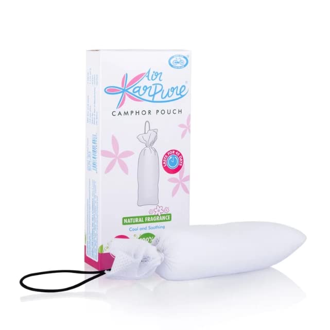 Cycle Pure Karpure Bhimseni Camphor Pouch Air Freshener Pack Of 2 Long-Lasting Fragrance For Home Car Office 60 gm per pack