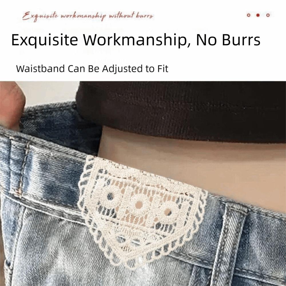 1/4Pcs New Cotton Jeans Waist Expander Adjustment Hollow Lacework Waist Expanders Maternity Waist Band for Jeans Pants Trousers