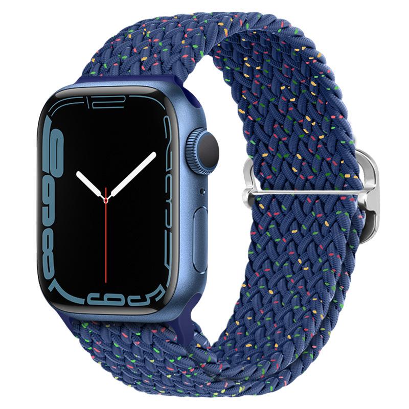 Elastic Woven Nylon Band F Smart Apple Watch Band 40 41 44 45MM Iwatch SE8 7 5 6 , Alloy Buckle Sport Soft Breathable Accessories Strap Blet Bracelet