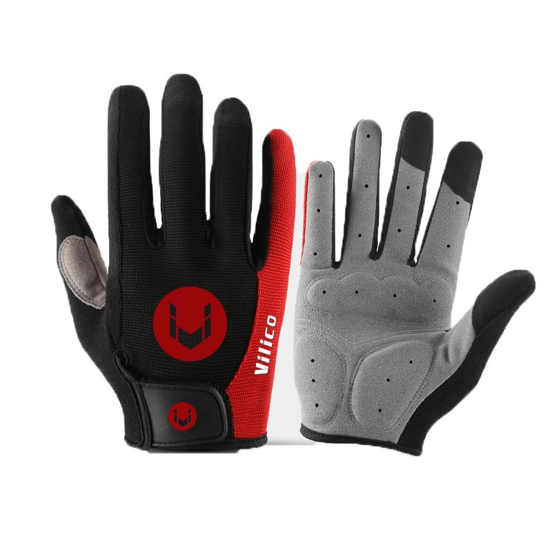 Summer Bicycle Full Finger Cycling Bike Gloves Absorbing Sweat for Men and Women Bicycle Riding Outdoor Sports Protector