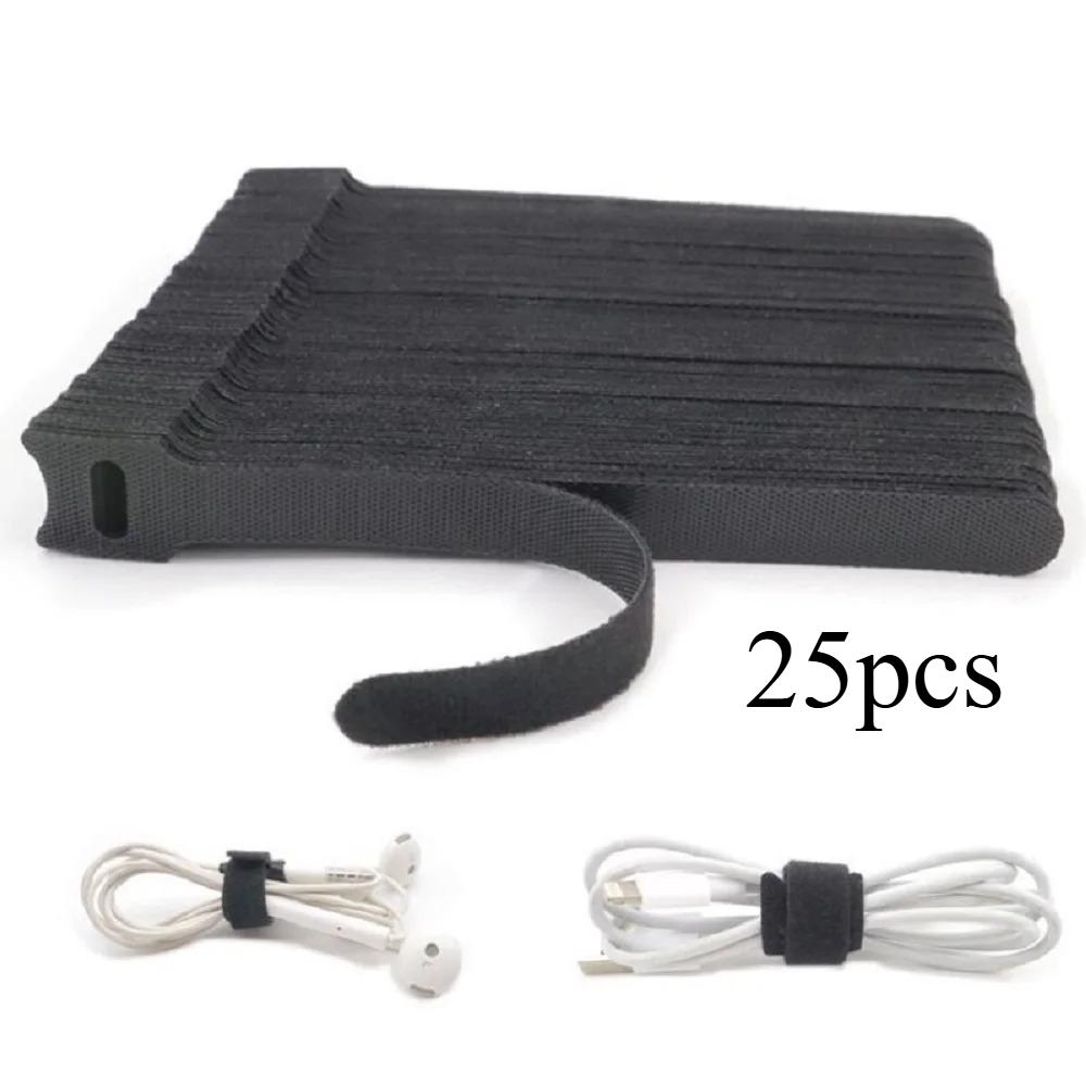 

25/50 pieces of Velcro fasteners, cable organizer, wire ties, self-adhesive Velcro storage strips, wire storage