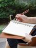 Handcrafted A5 Ring Binder Cowhide Leather Sketchbook - Refillable 