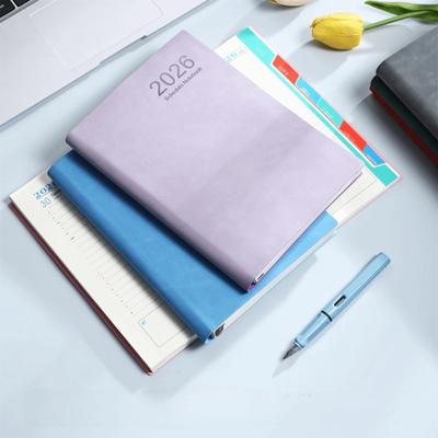 PU Leather Cover 2026 365-Day Schedule Notebook Schedule Planner Notepad  Conference