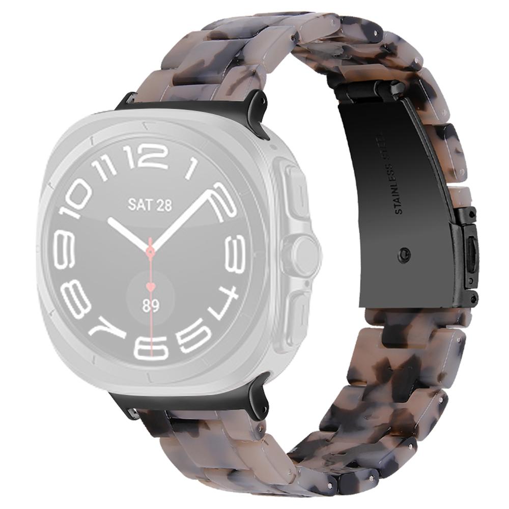 

Acrylic Waterproof Resin Watch Band for Samsung Galaxy Watch8 44mm/40mm/Watch8 Classic 46mm Charcoal Gray