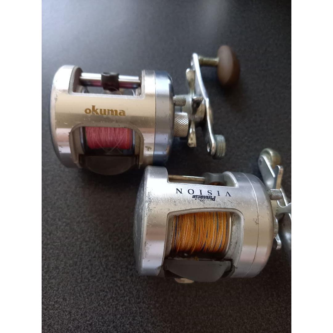 Used okuma Scotty 505 Pinnacle Vision Double Axis Reel Set of 2
