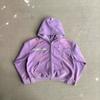 2026 Womens Oversized Hooded Zip-Up Streetwear Sweatshirt With Multiple Pockets Y2K Trendy Graphic Print