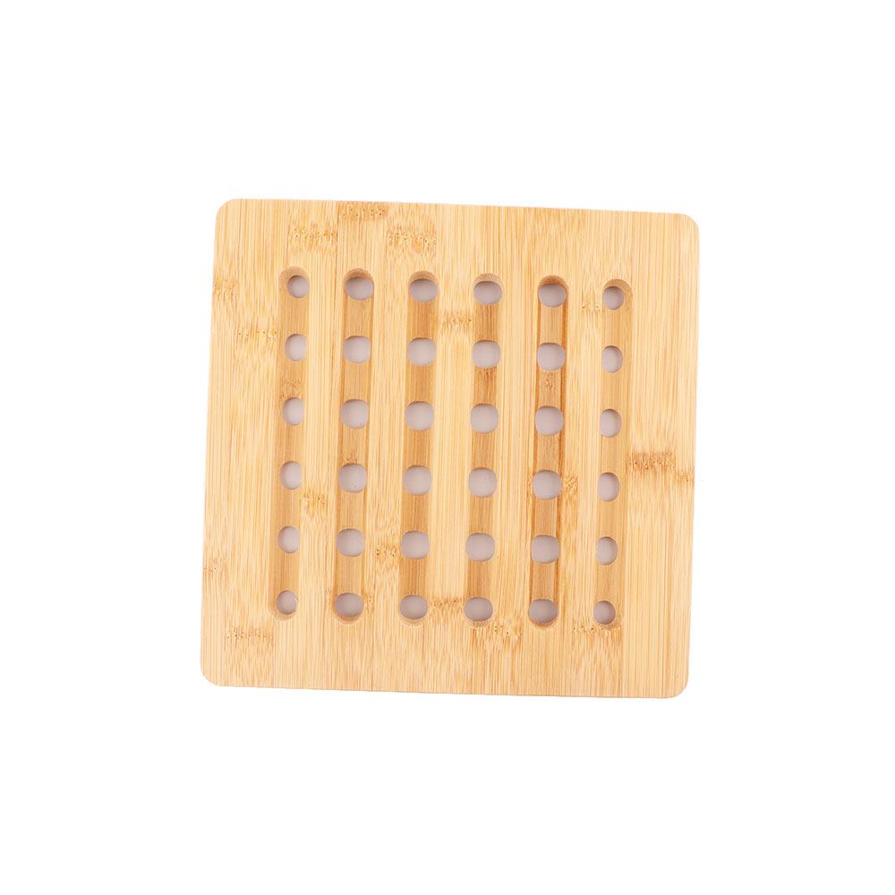 Hollow Eco-friendly Bamboo Natural Heat Resistant Dishes Holder Pot Trivet Pan Stand Insulation Mat