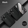 ZFold8 Phone Case Invisible Bracket Lichee Leather Cover with Pen Slot Screen Film for Samsung Galaxy Z Fold 8 Ultra 7 6 5 4