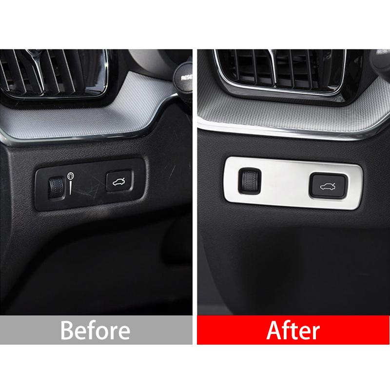 For Volvo XC60 XC90 XC40 S90 V90 2018 2019 2020 2021 2022 2023 2024 2025 Car Headlight Switch Sequin Headlight Adjust Cover Trim