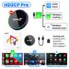NEW CarlinKit HD2CP Pro CarPlay To HDMI Wireless Android Auto CarPlay 3-In-1 Smart Car Box Plug and Play 2K Video Streaming Box
