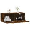Wall Cabinet Smoked Oak 100 x 36.5 x 35 cm Wood Based Material