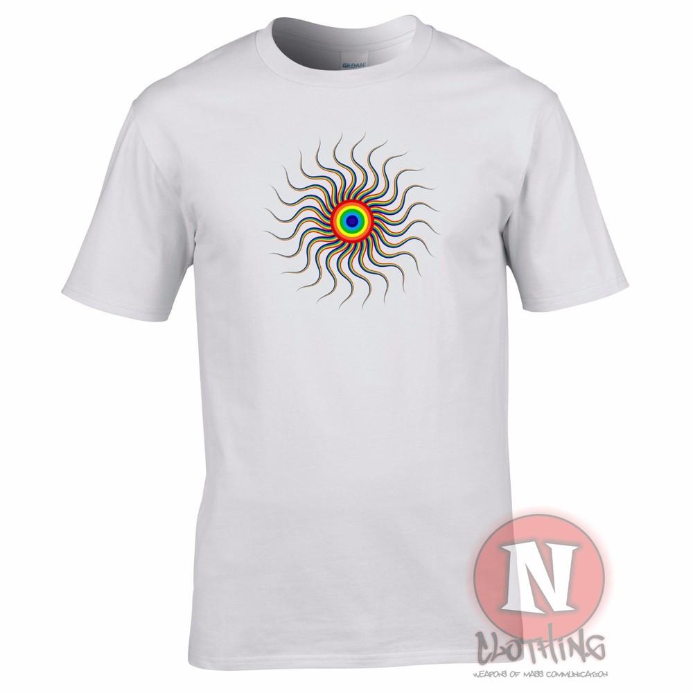 Rainbow Spiral TShirt Raving Lgbt Lgbtq Clubbing Festival Dj Techno Trance
