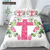 3D Jesus Duvet Cover Set Christian Sacred Jesus Polyester Bedding Set Cross Comforter Cover Suitable For Christian Jesus King