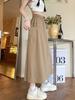 Girls Elastic High Waisted Long Pants Lady Comfortable Wide Leg Trousers Women Korean Fashion Solid Color Slacks