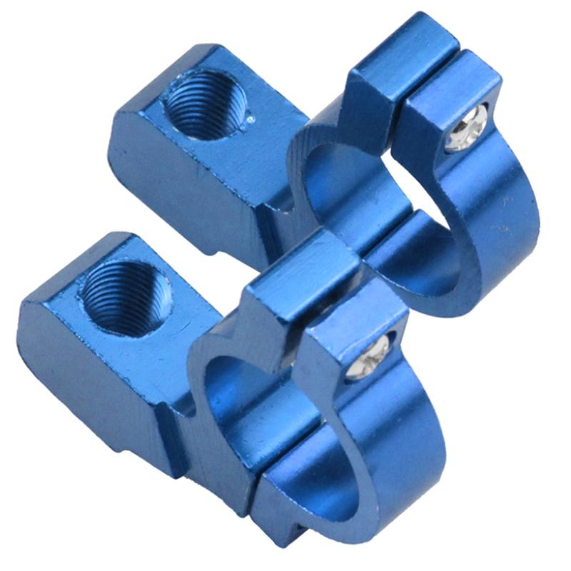 Support de Support de Fixation d'Adaptateur de Support de Rétroviseur Arrière Universel pour Moto Vélo VTT Serre-vis Aluminium CNC Guidon 22 mm 7/8 po