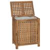 Laundry Basket Natural 50 X 35 X 60 Cm Solid Teak Wood