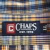 Chaps Check Short Sleeve Button Down Shirt LL Blue Men's Used