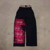 FlowStreet Retro Double Waist Design Casual Street Men Pants Hip-hop Gothic Harajuku Loose Pants Y2K Letter Pattern Sports Pants 4XL