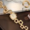 Irregular Bracelet Watch Niche High-end Sense Light Luxury Square Round European and American Women's Quartz Watch
