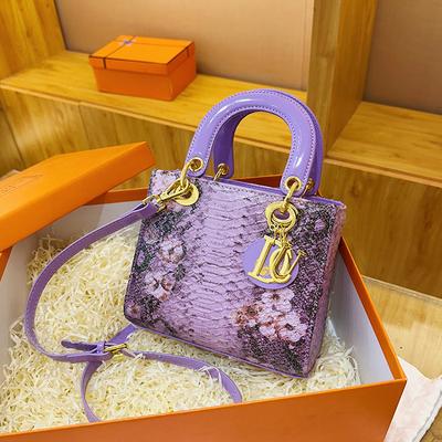 Handliche Prinzessinnen-Tasche mit Schlangenmuster, Modische Einzel-Schulter-Umhängetasche, Trendige Damen-Tasche