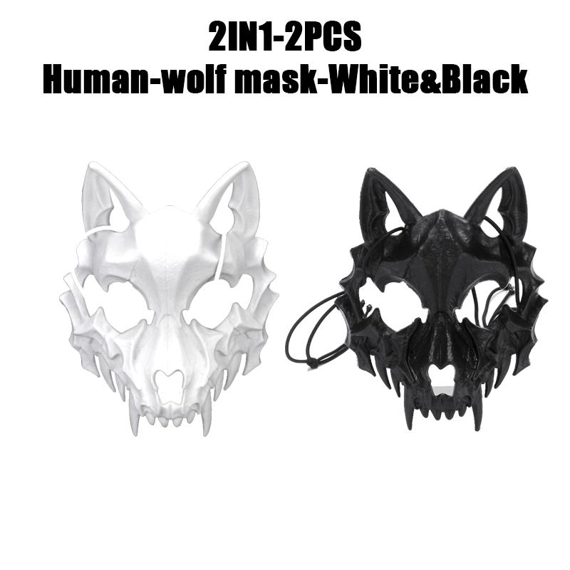 

Halloween Skull Party Mask Аніме Dragon God Skeleton Half Face Маски Bone Skull Animals Mask Cosplay Dance Prom Costume Costume Prom