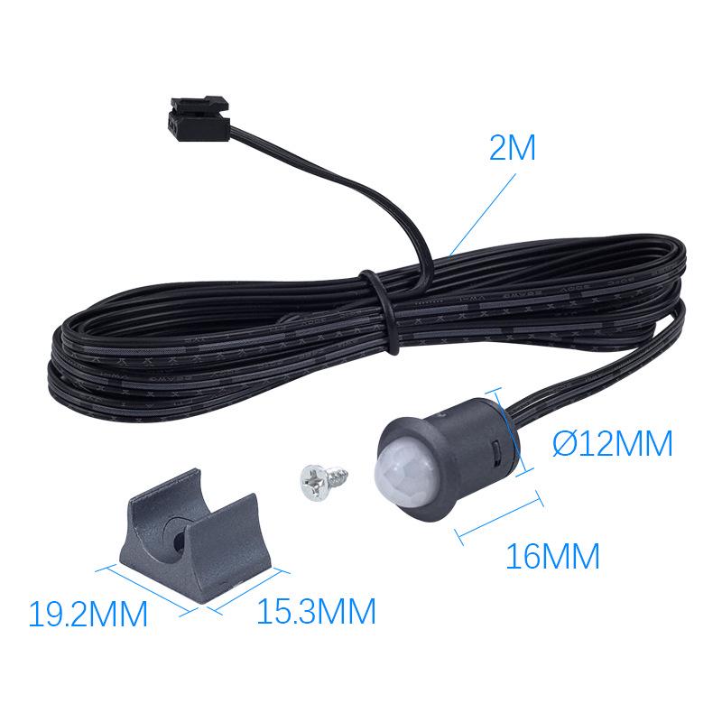 12-24V LED Cabinet Wardrobe Light with Touch Door Control & Motion Sensor