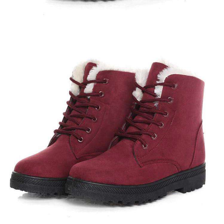 Γυναικείες μπότες χιονιού Χειμερινά παπούτσια Ζεστή μεσαία σόλα Γυναικείες βαμβακερές μπότες 35-44
