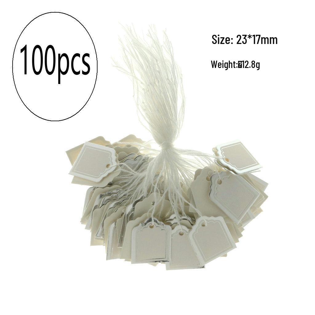 100-Pack Cotton Handwrite Jewelry Tags for DIY Display