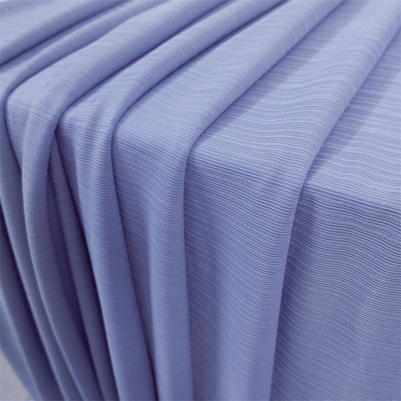1m Ice Silk Smooth Pleated Stripe Fabric Elastic Anti-Wrinkle Textured Fabric for Dress Casual Pants Suit DIY Sewing Cloth