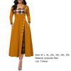 Lady Dress Contrast Colors Plaid Round Neck Patchwork Banquet Dress for Commute