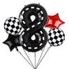 2pcs Black And White Striped Party Decoration Number Balloon Set