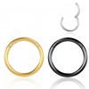 Titanium Steel Earrings, Nose Rings, Nipple Rings, Simple Stainless Steel Ear Cuffs, and Hoops for Men and Women