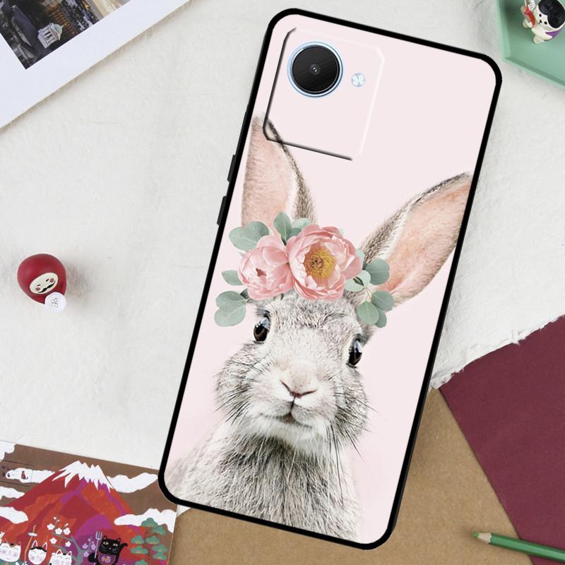 Rabbit For Realme 13 Pro Plus 14 12 10 11 GT 6 5 6T GT7 Pro C51 C21Y C25S C75 C67 C61 C53 C55 Case