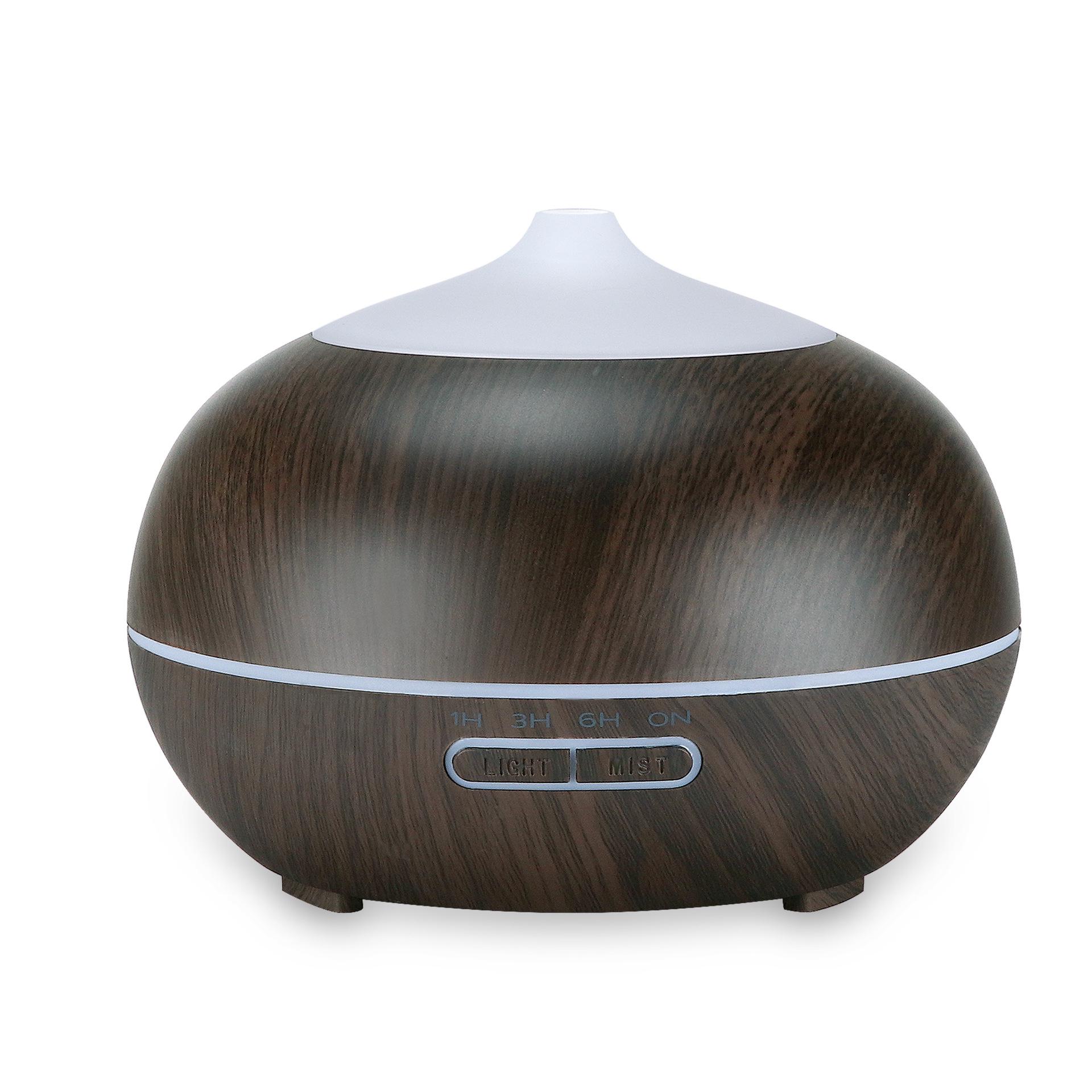 400ML Wood Grain Ultrasonic Aroma Diffuser | USB-Powered Essential Oil Humidifier for Home USB