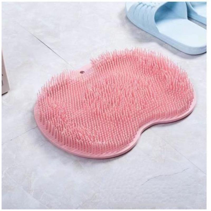 Exfoliating Shower Massage Scraper Bathroom Non-slip Bath Mat Back Massage Brush Silicone Foot Wash Body Cleaning Bathing Tool