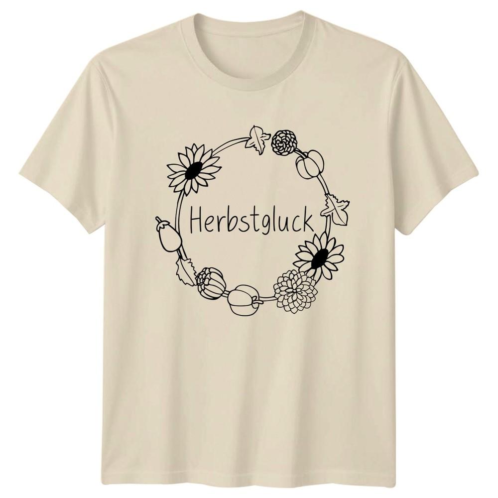 Herbstgluck Unisexs TShirt Autumn Floral Seasons Birthday Gift For Her