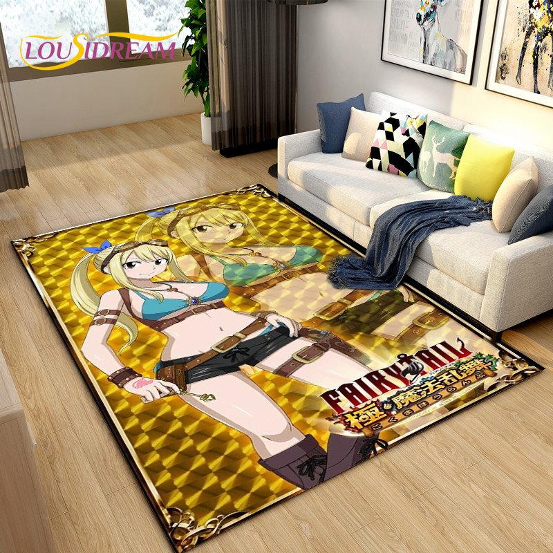 Fairy Tail Japan Anime Cartoon Area Rug,Carpet Rug for Living Room Bedroom Sofa Doormat Decoration, Kids Play Non-slip Floor Mat