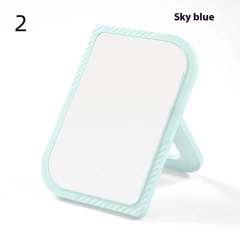 Square Dressing Mirror With Magnifying Glass High Definition Folding Desktop Makeup Mirror Multicolor Portable Makeup Mirror 2 синий