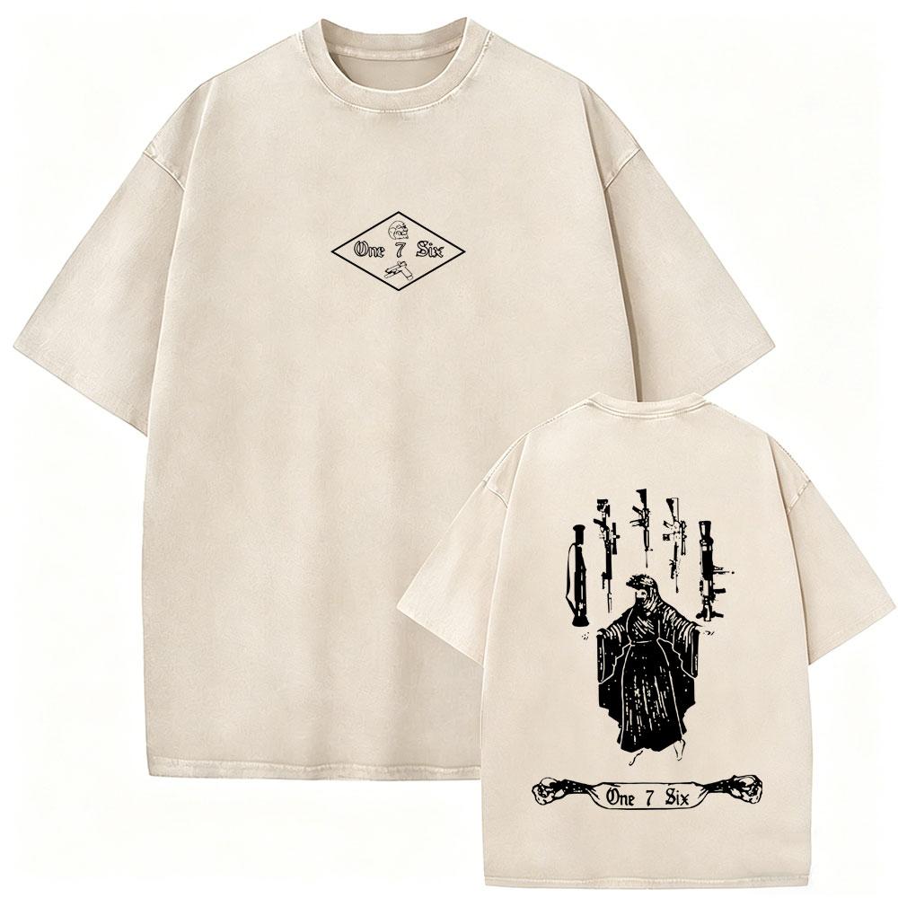 Washed Vintage Forward Observations Group Be Seeing You Print Tshirt Skeleton Graphic Tshirts Men Fashion Oversized T Shirts