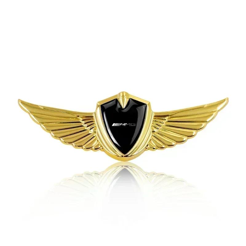 1pcs New Car Badge Metal Wings Body Decoration Sticker Car Goods For Mercedes Benz B/C/E/S Class A Class C200L GLC GLE CLA DFHJL1