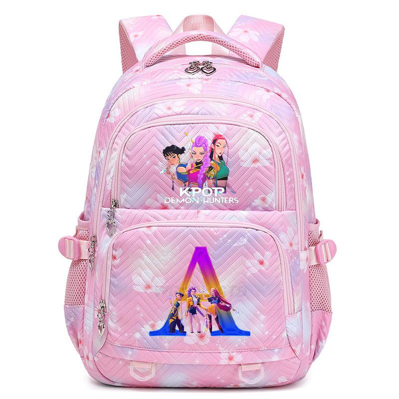 Kinder Mädchen Kpop Rumi Zoey Mira Buchstaben Aufdruck Student Schultasche Wasserdichter Rucksack
