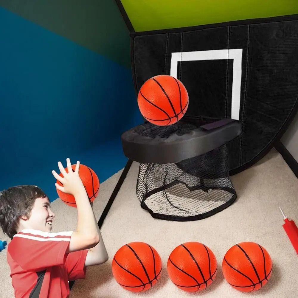 Sammenleggbart Trampoline Basketballkurvsett Multifunksjonelt Basketballkastspill Sportsspill