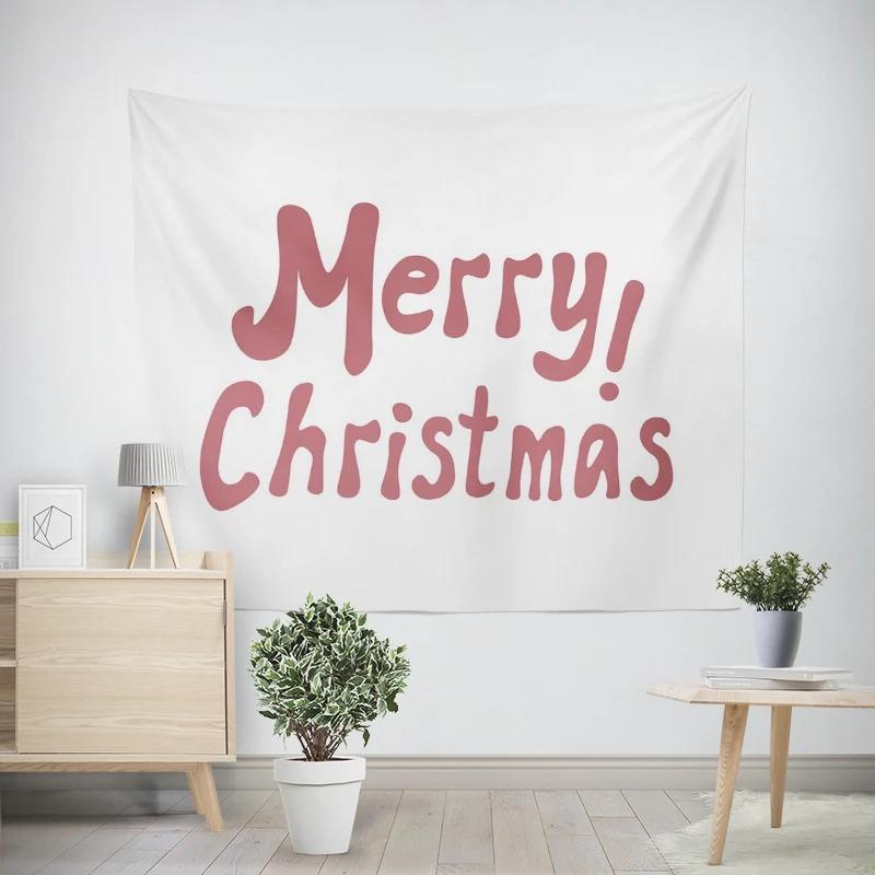 New Year Christmas White Bear Pattern Living Room Bedroom Decorative Tapestry
